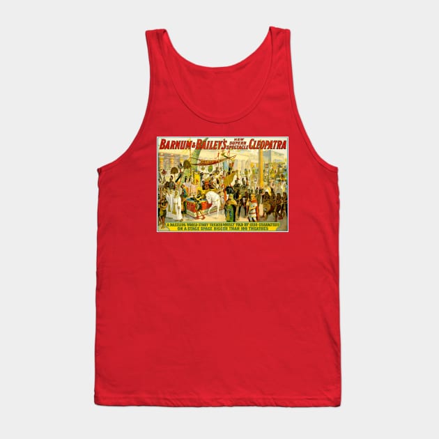 Barnum and Baily Cleopatra Circus Vintage Extravaganza Print Tank Top by posterbobs